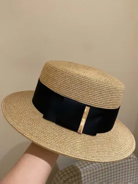 Make Statement Ribbon Beach Black Hat