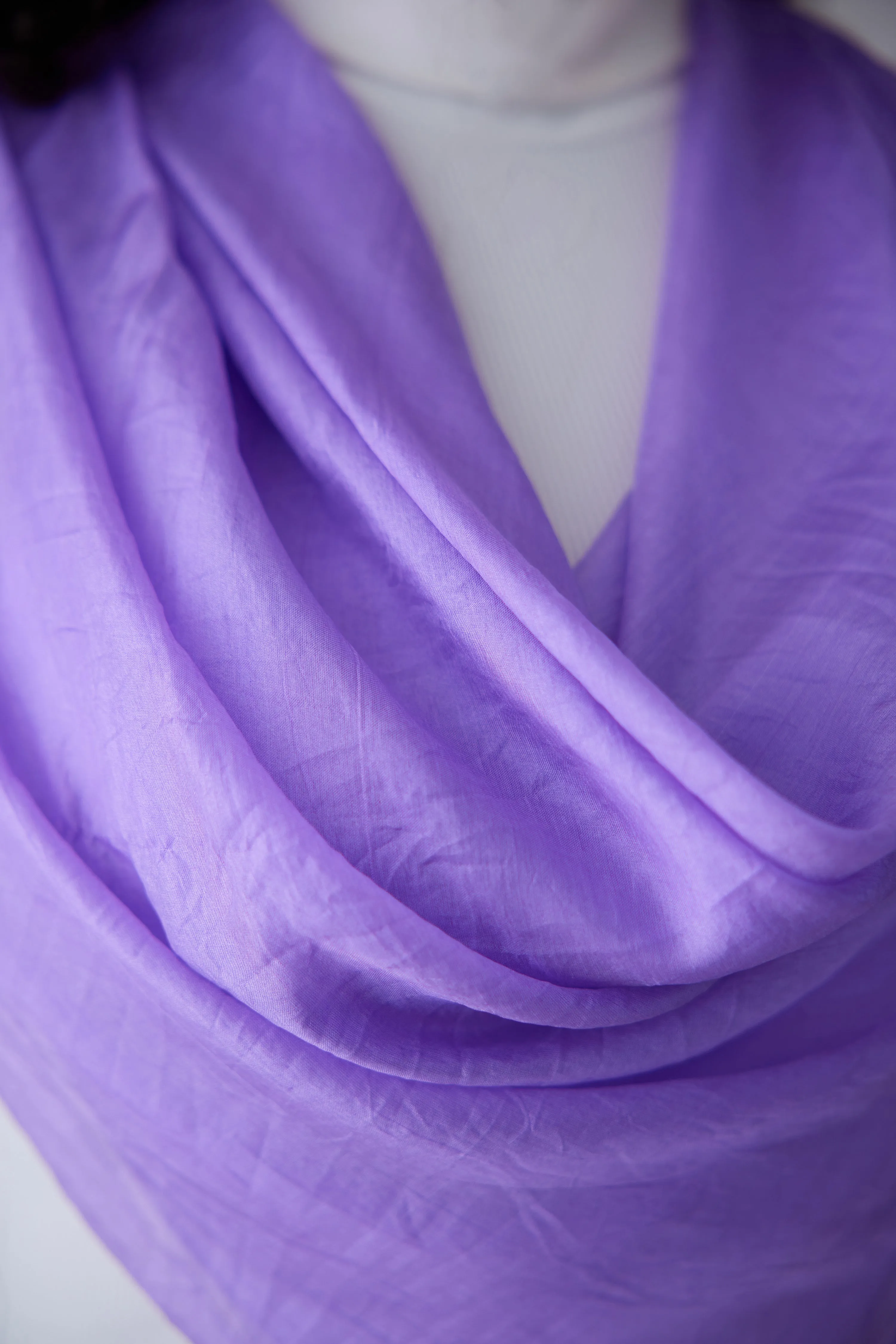 100% Silk Scarf - Purple