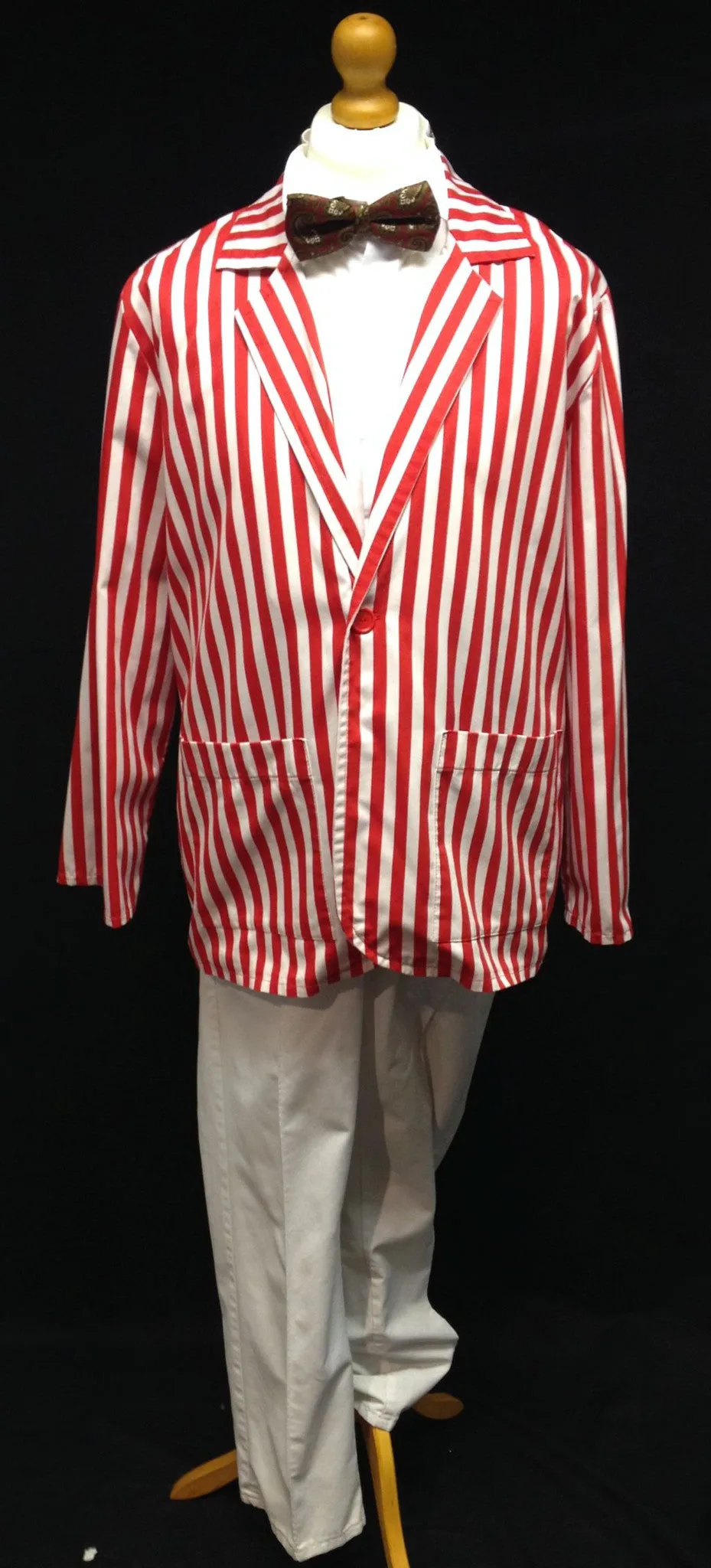 1920s Boater Man (Red & White) (HIRE ONLY)