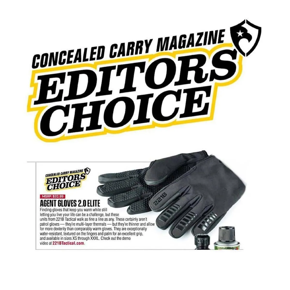 221B Tactical Thermal and Water Resistant Agent Gloves 2.0 Elite