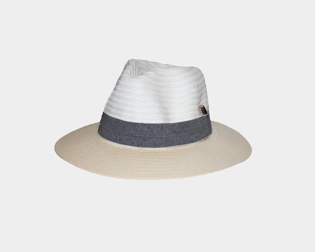 Beige and White Sun Hat - The Hamptons