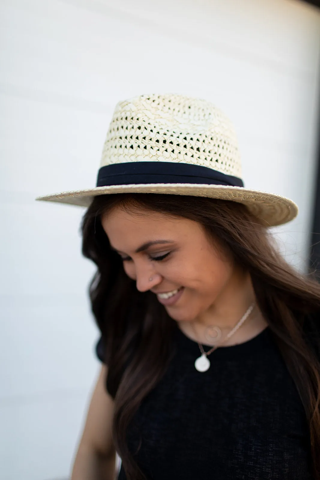 Boho Summer Weaved Ribbon Panama Hat-Natural