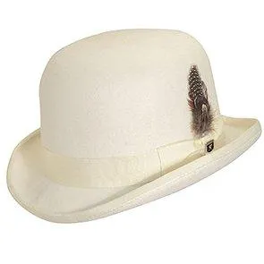 Bordeaux - Stacy Adams SAW506 Ivory Wool Felt Derby Hat