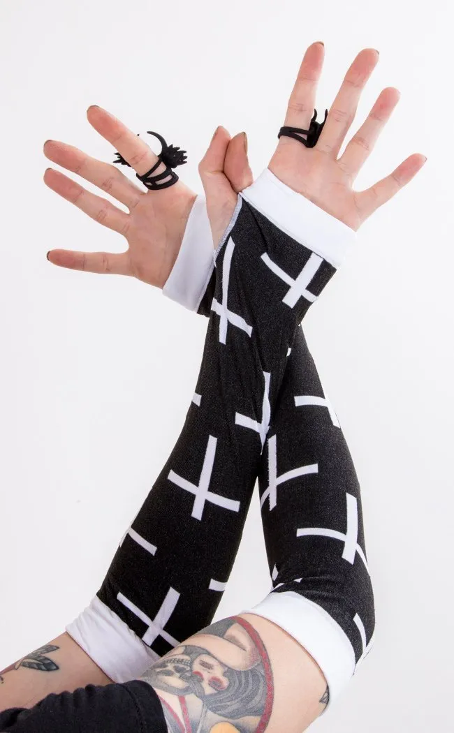 Cross Print Arm Warmers