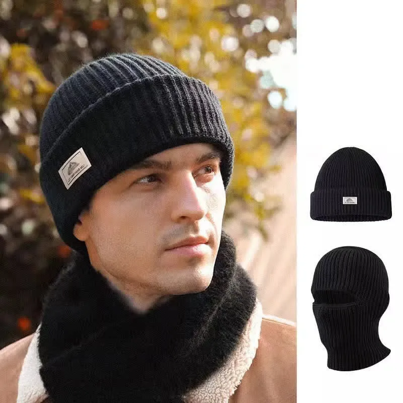 Dome Brimless Face Cover Warm Beanie Knitted Hat