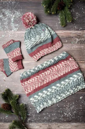 Fair Isle Fingerless Gloves(Knit)