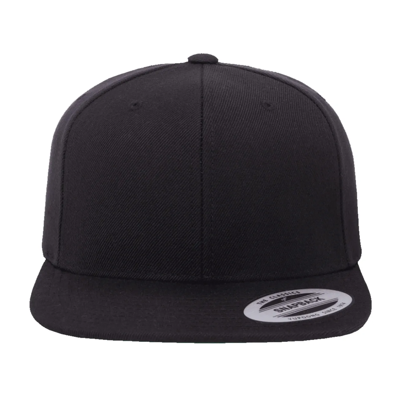 Flexfit Yupoong The Classic 6 Panel Snapback Custom Black