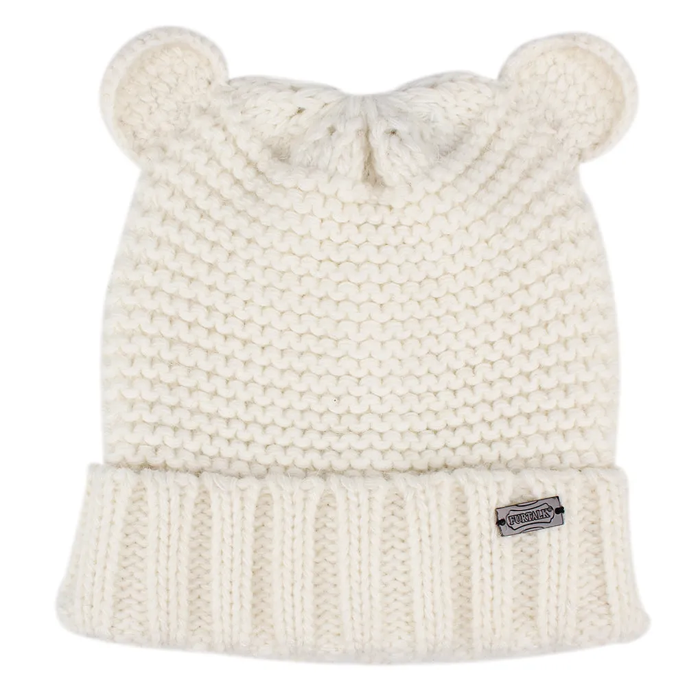 FURTALK Winter Kids Bear Ear Beanie Hats  Drop Shipping HTWL083