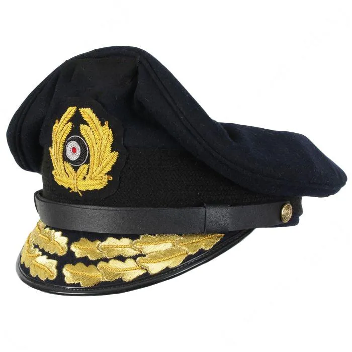 German Naval Visor Cap – Admiral Style with Embroidered Eagle