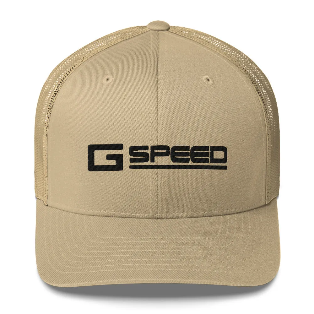 Gspeed Black Logo Mesh Hat