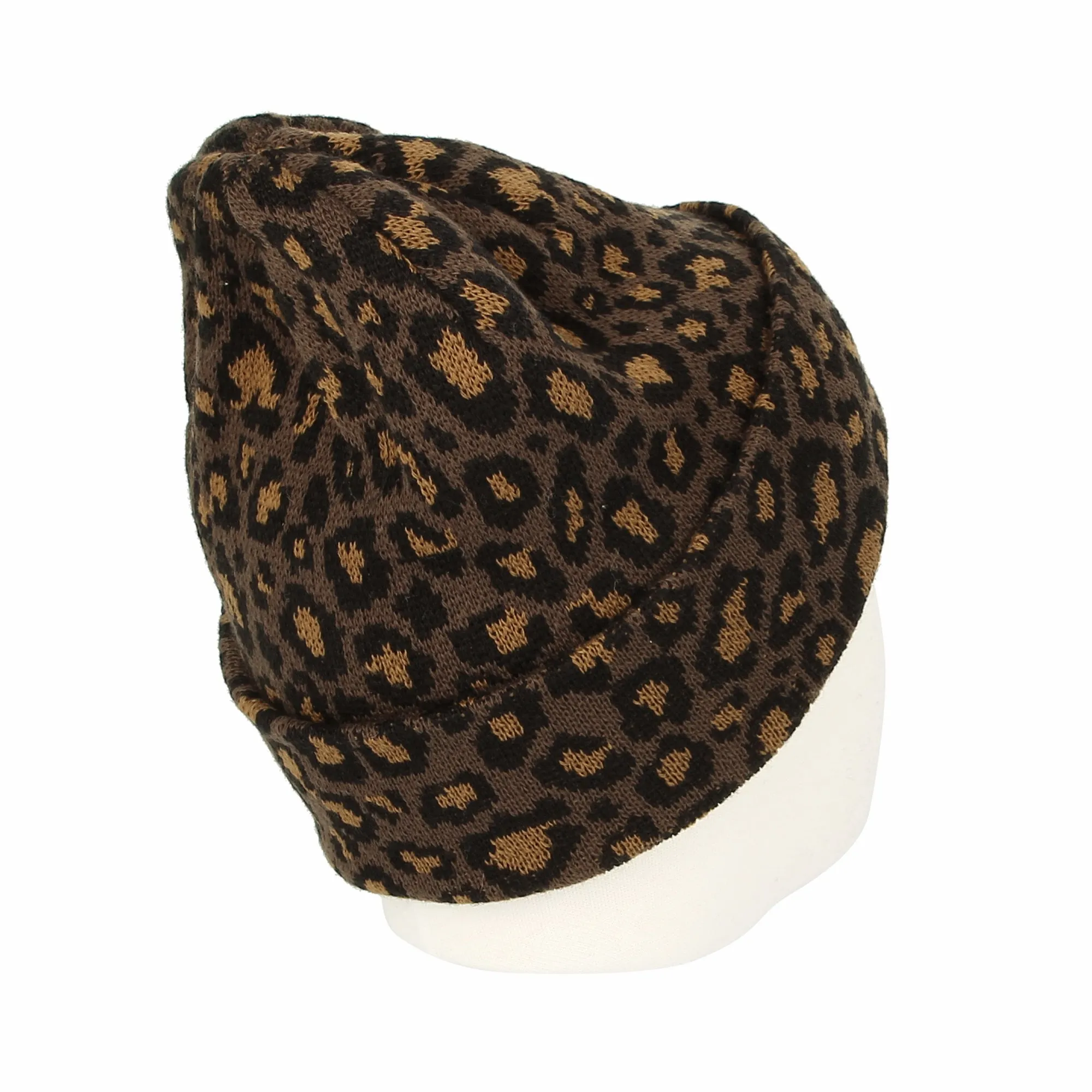 Knitted Beanie Hat Animal Leopard Pattern Watch Cap KR51083