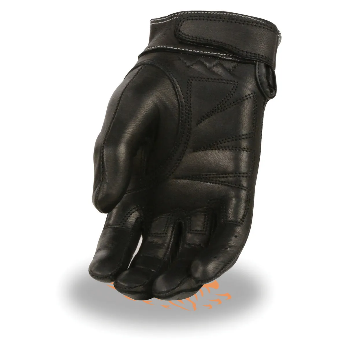 Milwaukee Leather MG7710 Women's Black Perforated Leather Driving Gloves with Gel Palm