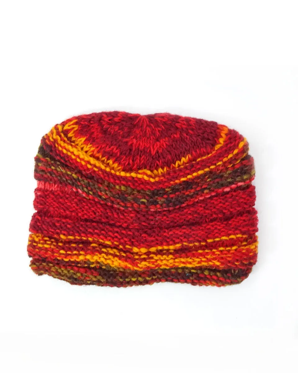 Multi-Striped Ribbed Beanie