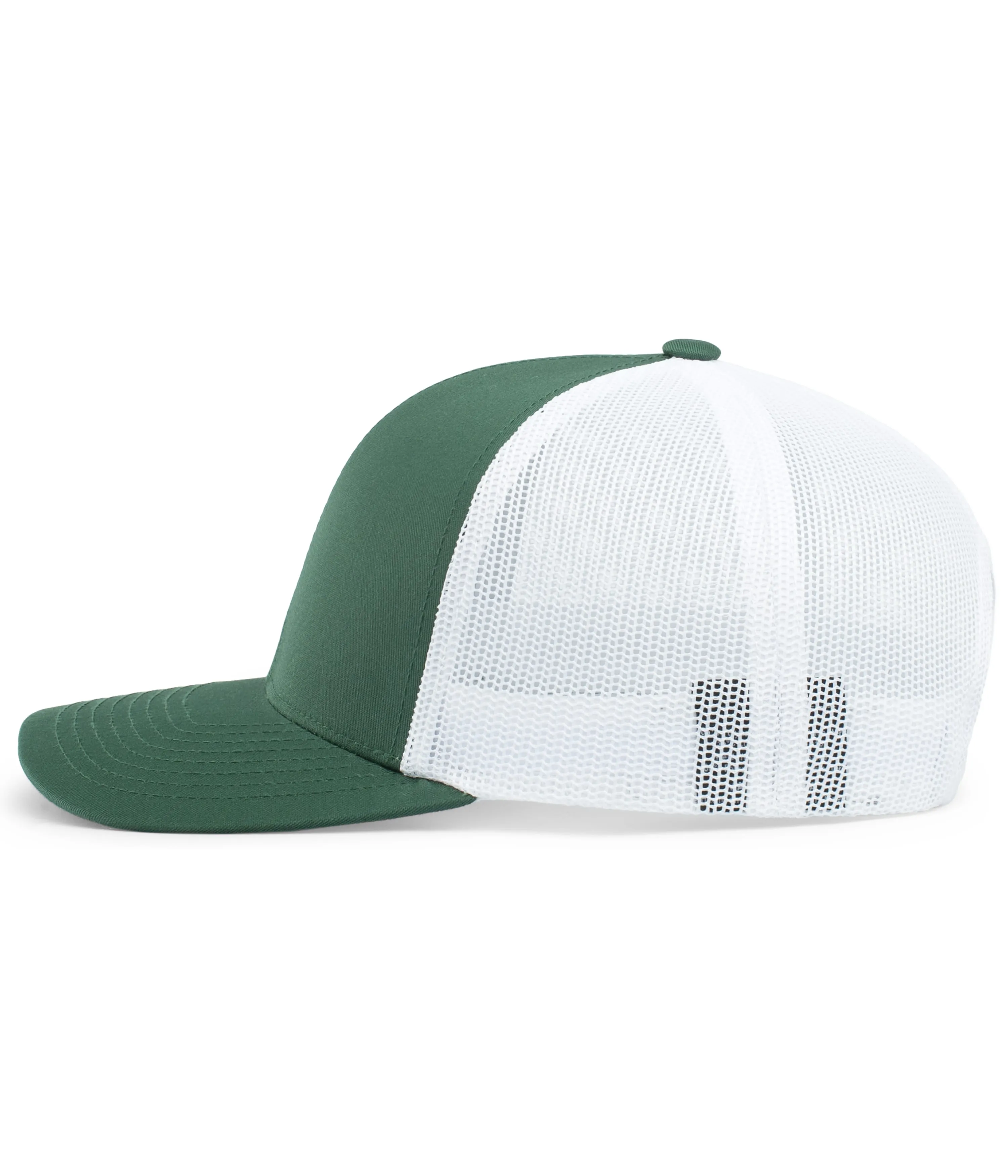 Pacific Headwear Trucker Snapback Cap - Dark Green/White/Dark Green