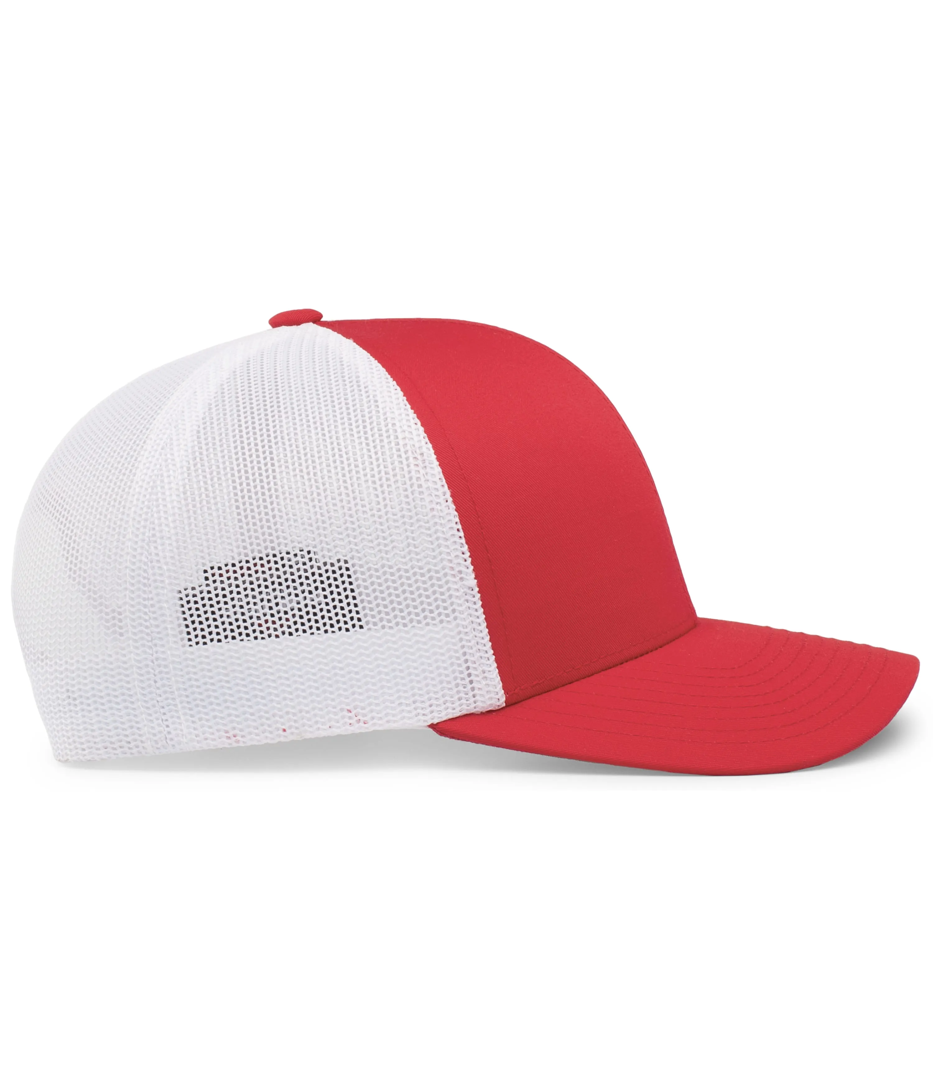 Pacific Headwear Trucker Snapback Cap - Red/White/Red