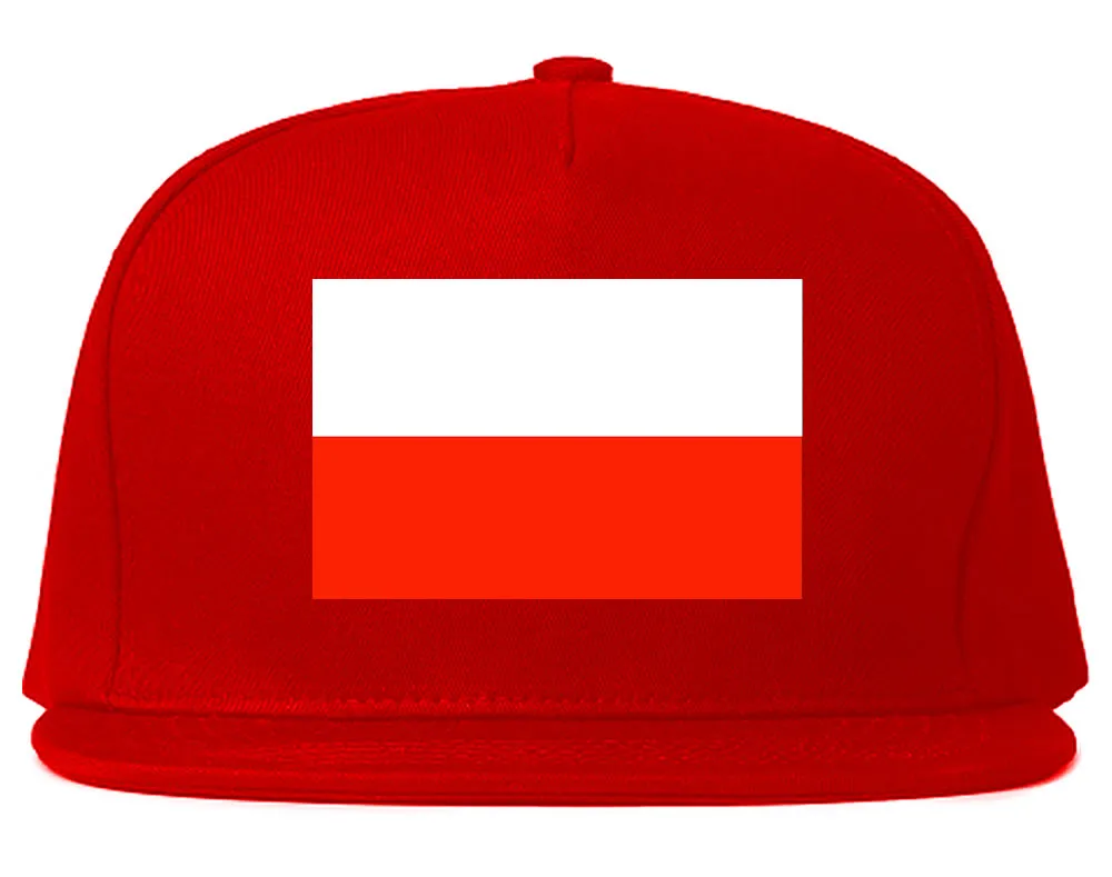 Poland Flag Country Printed Snapback Hat Cap