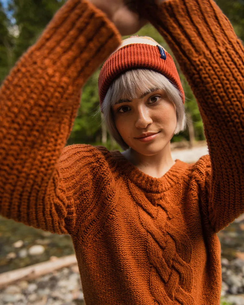 Recycled Chevron Pom Beanie