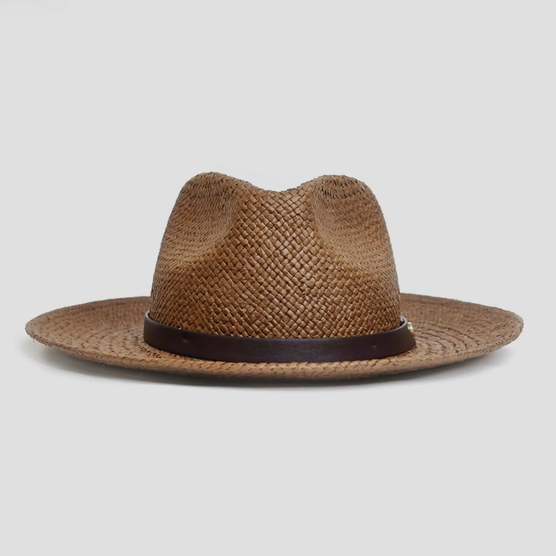 Sharp Straw Fedora Hat – Natural