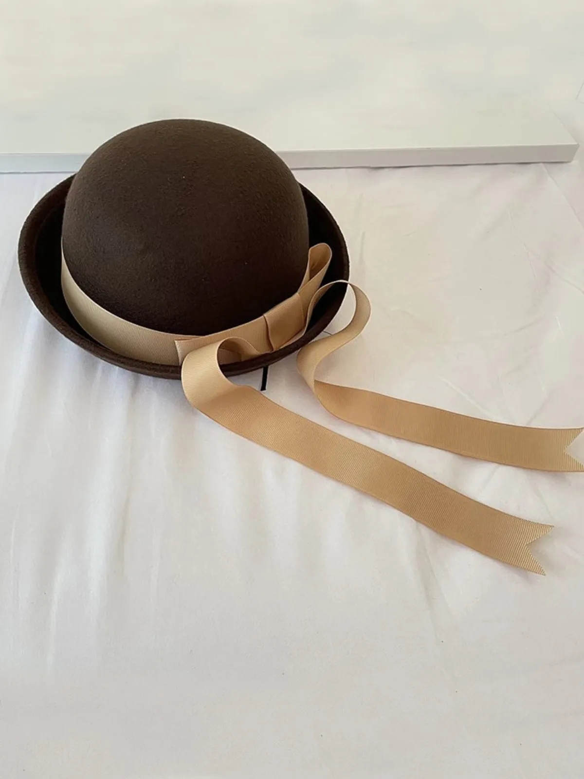 So Charming Satin Bowknot Bowler Hat