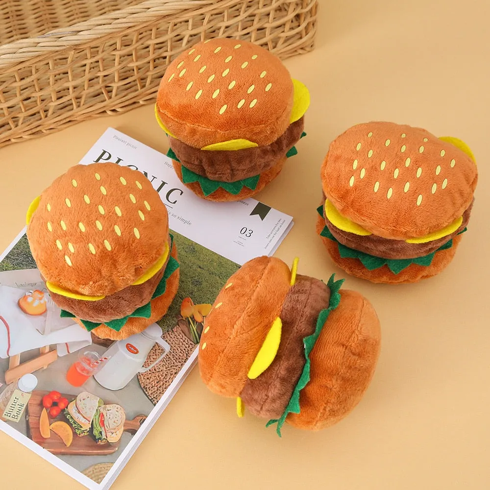 Squeaky Burger Pet Toy