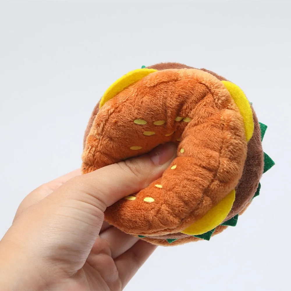 Squeaky Burger Pet Toy