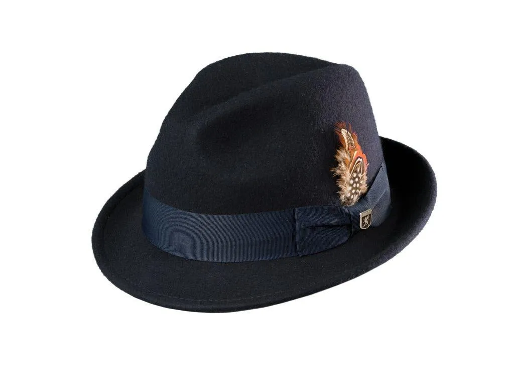 Stacy Adams Chelsea Wool Felt Stingy Brim Fedora