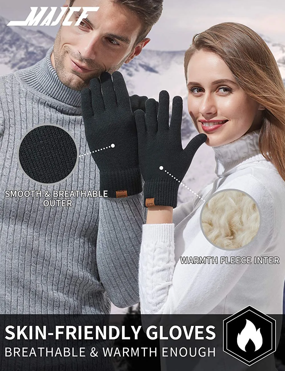 Thermal Knit Touch Screen Winter Gloves