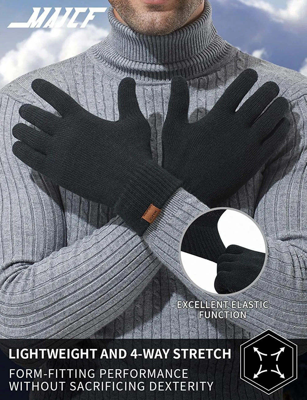 Thermal Knit Touch Screen Winter Gloves