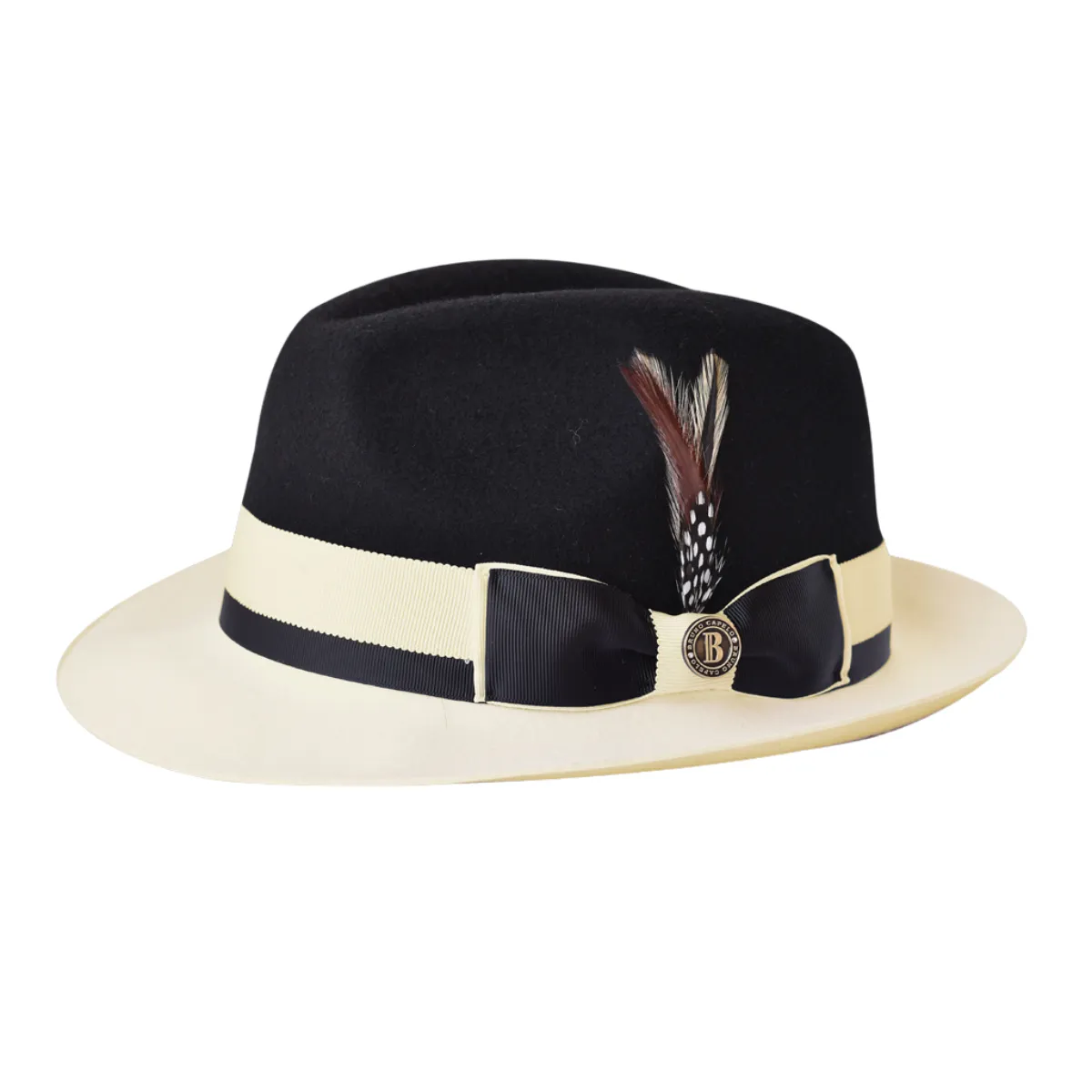 Time-Honored 2-Tone Wool Felt Fedora Hat