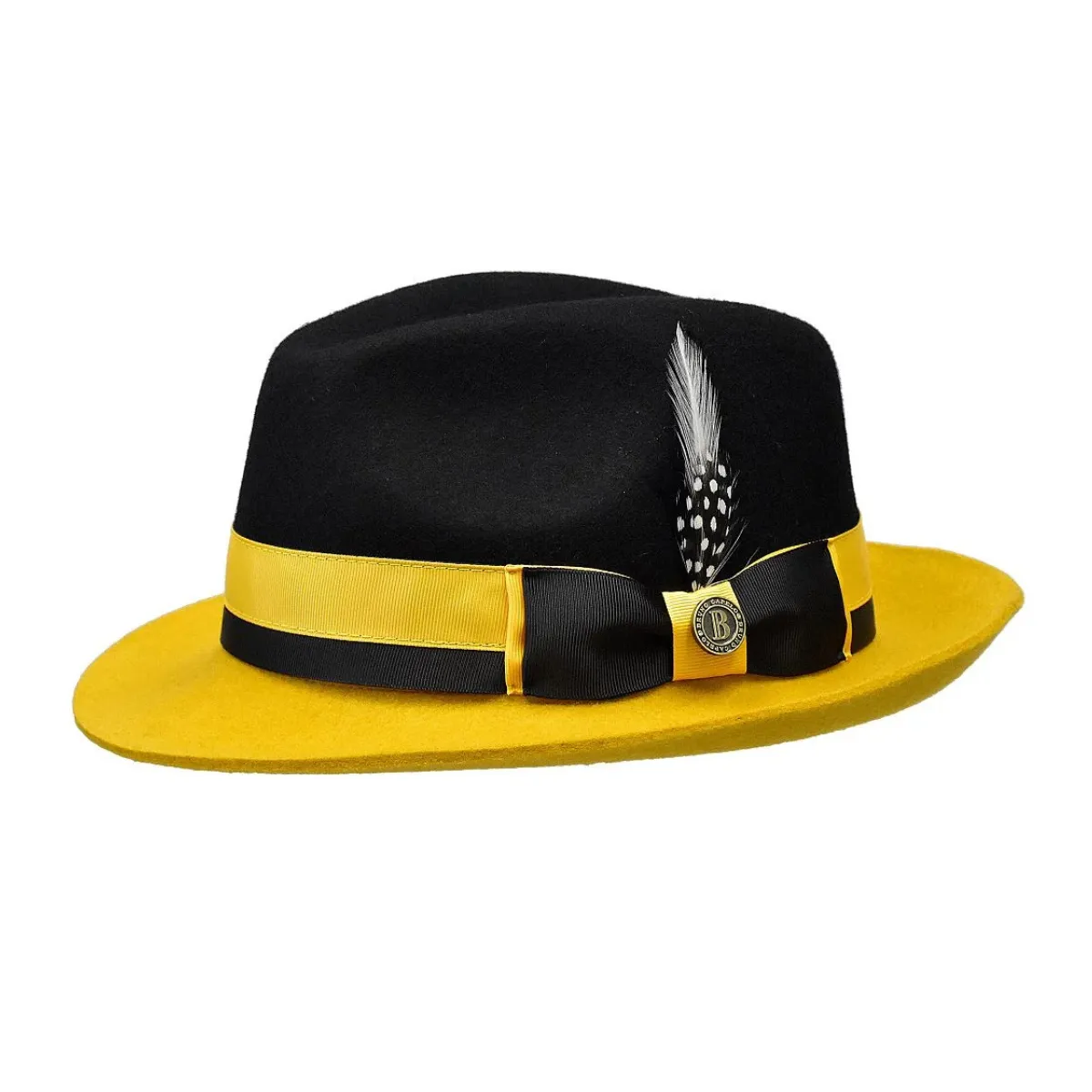 Time-Honored 2-Tone Wool Felt Fedora Hat