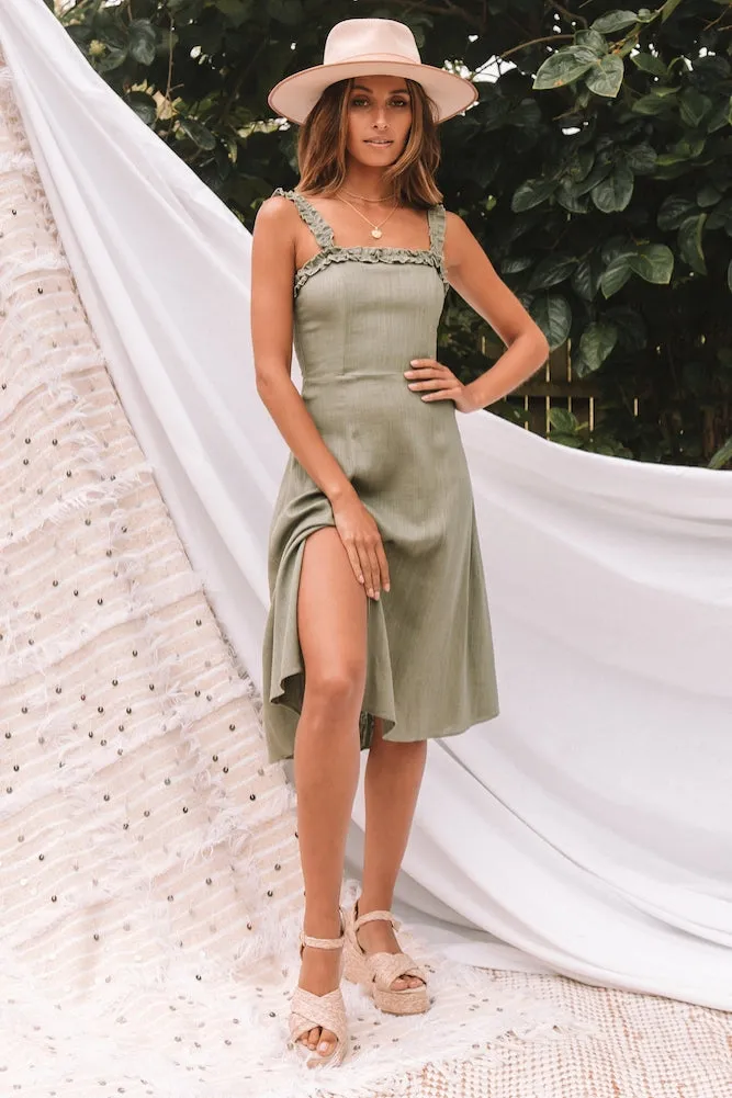 Wandermere Midi Dress Olive