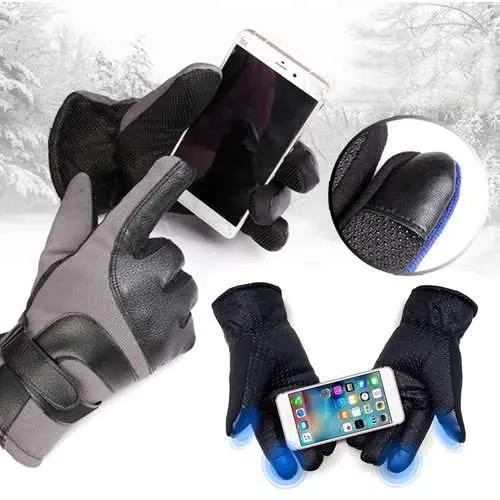 Winter Warm Unisex Touch-Screen Thermal Lined Full-finger Gloves For Smart Phones Tablets