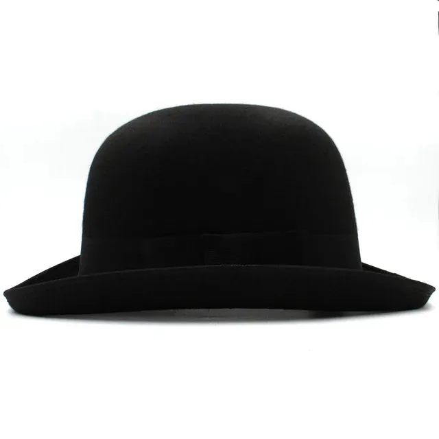 Wool Blend Oval Top Bowler Hats